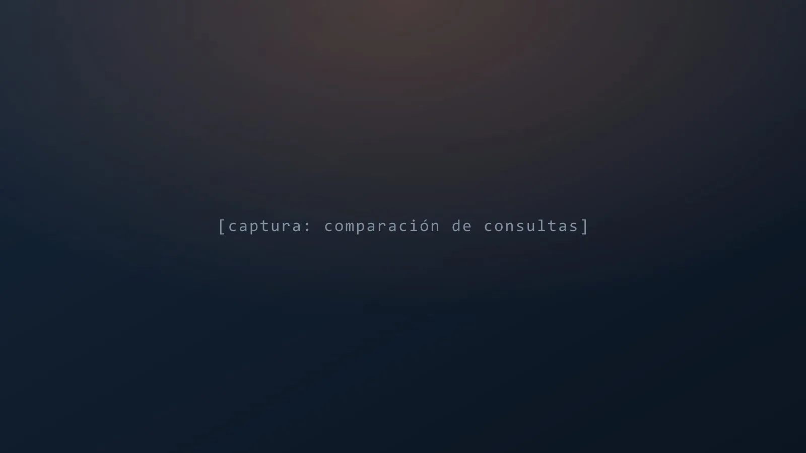 Comparación de consultas en ambos motores